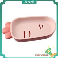 OKDEALS ท่อระบายน้ำสองชั้น กล่องสบู่หัวไชเท้า เครื่องจ่ายสบู่ หัวผักกาดแอนิบ กล่องใส่สบู่ สร้างสรรค์และสร้างสรรค์ การจัดเก็บข้อมูล ที่วางสบู่ บ้านในบ้าน