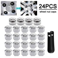 Car Chrome Wheel Nut Caps Accessories Auto Tyre Hub Screw Anti-Rust Protection Cover Decoration Vehicle Bolts Studs Cap 24x17mm Nails  Screws Fastener