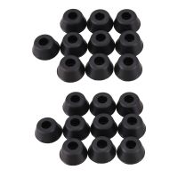 100 Pcs 21mm x 10mm Conical Recessed Rubber Feet Bumpers Pads Black