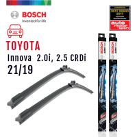 Bosch ใบปัดน้ำฝน Toyota Innova  2.0i, 2.5 CRDi ปี 2004-2011 ขนาด 21/19 นิ้ว รุ่น Aerotwin