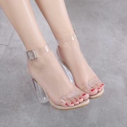 Sandal cao gót cnk quai trong gót trong 9 phân dây cuốn chéo cổ chân tôn