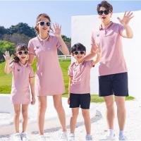 COD DSGRGTRDRT Fashion Polo Family Dress Men Shirt Boy tshirt Women Girl Dress Mini Dress Family Mathing Outfits T-shirt Family Set Tees Plus Size