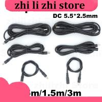 zhilizhi Store DC male to male female power supply connector Extension Cable 18awg wire Adapter 19v 24v for strip camera 5.5X2.5mm 0.5/3/1.5m