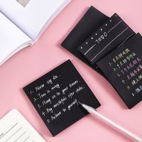 50sheets Black Sticky Notes Message Memo Pad Posted Its Note N Times Stickers Creative Notepad Stationery School Office Supplies