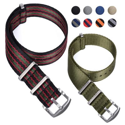 gdfhfj Premium Nylon Strap 20mm 22mm Universal Men Sports Soft Seatbelt Watch Band for Omega 007 Quality Canvas Bracelet for Seiko