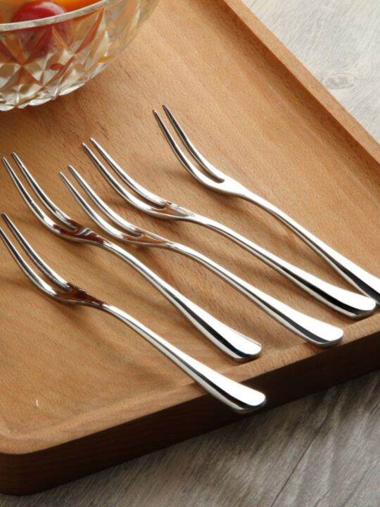 durable-and-practical-muji-export-european-style-fruit-fork-set-stainless-steel-thickened-household-cake-small-fork-dessert-fork-fruit-fork-sign