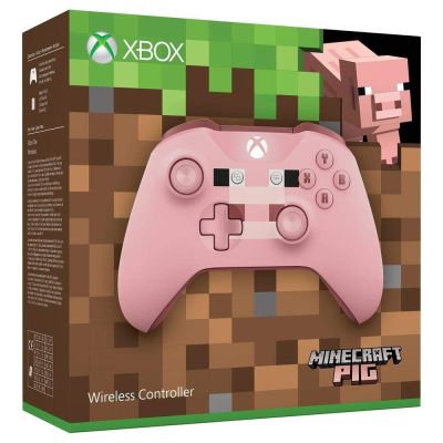 Microsoft Xbox ONE/PC ตัวควบคุมไร้สาย Minecraft Pig Pink Special Limited Edition 【EU Edition】