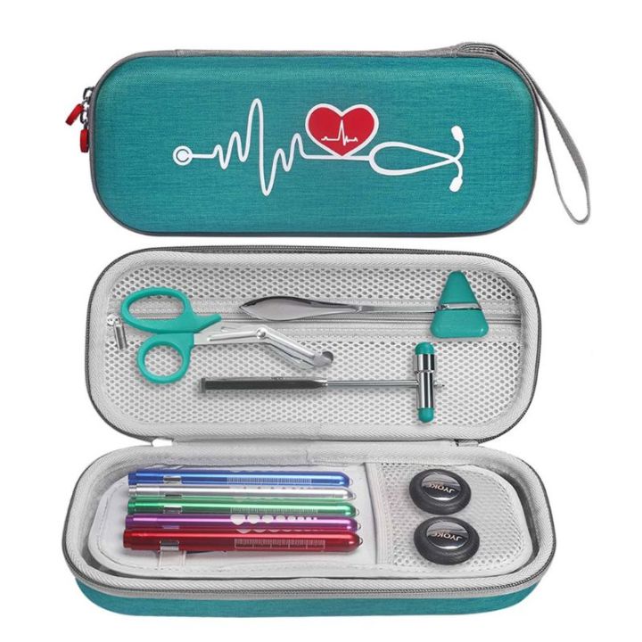 หูฟังสเต็ทโทสโคป III แบบคลาสสิกกระเป๋าเครื่องสำอางแบบเคสพกพาเดินทาง3M Littmann แบบพกพาทำจากวัสดุกล่องเก็บอุปกรณ์เสริม