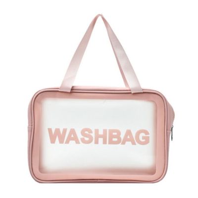 【ใหม่】กันน้ำ Washbag กรณีเครื่องสำอางใสความจุขนาดใหญ่แบบพกพาเดินทางแต่งหน้าออแกไนเซอร์จัดเก็บกระเป๋าพีวีซีซิปกระเป๋าถือ