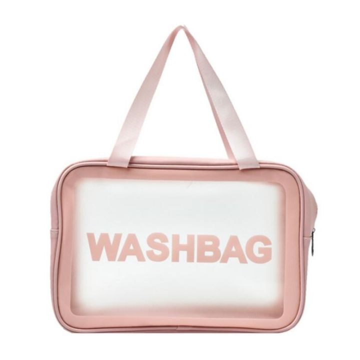 ใหม่-กันน้ำ-washbag-กรณีเครื่องสำอางใสความจุขนาดใหญ่แบบพกพาเดินทางแต่งหน้าออแกไนเซอร์จัดเก็บกระเป๋าพีวีซีซิปกระเป๋าถือ