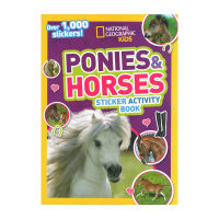 Original English National Geographic Kids ponies and horses Sticker Activity Book Encyclopedia Sticker Activity Book