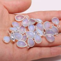 New natural stone pendant drop-shaped Opal Stones faceted pendant necklace for DIY jewelry best birthday gift size 10x14mm