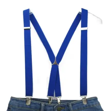 Men's Adjustable Suspenders Elastic Y-Shaped Braces Hooks Pants Brace Solid  New