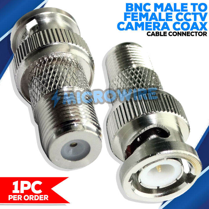 BNC Male to F Female CCTV Camera Coax Cable Connector Lazada PH