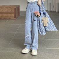 CODiy085671 Plus size denim suspenders trousers womens autumn 2021 Korean version of fat mm大码牛仔背带长裤女2021秋韩版胖mm休闲高腰直筒阔腿裤wanglz.my 8.14