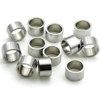 20pcs/lot Stainless Steel Spacer Beads for jewelry Makin Big Large Hole 7mm 8mm Bead Charms Bracelet Making Findings Accessories