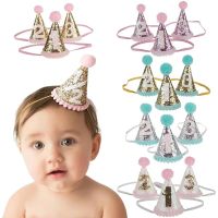 Cute Half/1/2/3rd Birthday Party Hats Headband Prince Princess Number Crown Headdress Baby Shower Kids Birthday Party Decoration