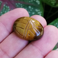 ไทเกอร์ อาย (หินตาเสือ) Tigers Eye น้ำหนัก 26.57 กะรัต ขนาด 25x18x8 มิล หลังเบี้ย