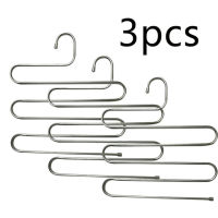 5 Layers Stainless Steel Clothes Hangers Pants Storage Hangers Cloth Rack Multilayer Storage Cloth Hanger Trouser Closet Rack