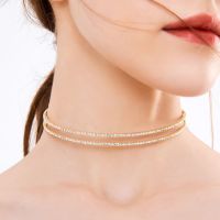 Miniglam Crystal Collar Choker Necklace สร้อยคอโชคเกอร์คริสตัลทรงกลมสีทอง