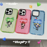 《KIKI》Original glitter CASE.TIFY Phone Case for iphone 14 14pro 14promax 12 12ProMax 13promax 13 case High-end shockproof hard case Cute cartoon figure pattern iPhone 11 case Official New Design Style pink