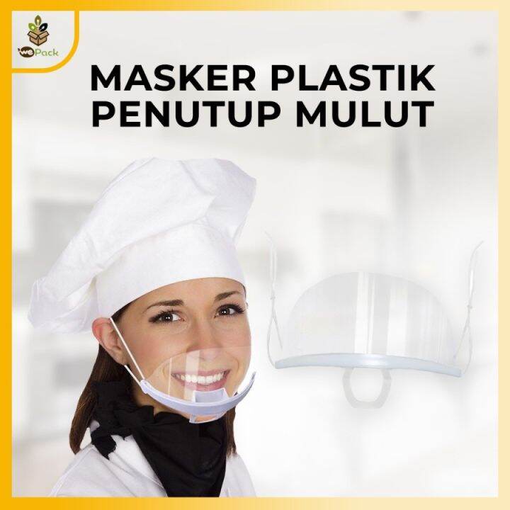 Masker Penutup Mulut Plastik Transparent Segitiga Sanitary Koki Dapur Lazada Indonesia