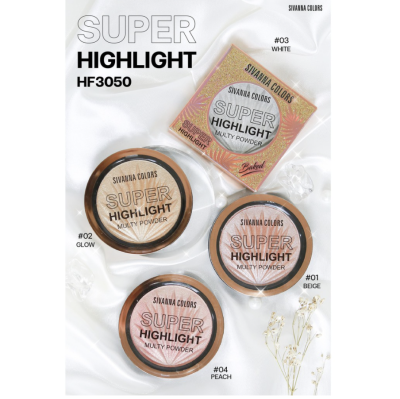 SIVANNA COLORS SUPER HIGHLIGHT : HF3050 ไฮไลท์ เนื้อเบค ชิมเมอร์เม็ดเล็กละเอียด เพิ่มความฉ่ำวาว ประกายบนใบหน้า