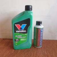 น้ำยาหม้อน้ำ Valvoline วาโวลีน ซุปเปอร์ คูลแลนท์ ขนาด 1 ลิตร สีเขียว พร้อมน้ำยาล้างหม้อน้ำ พรีเมี่ยม ยกเซท