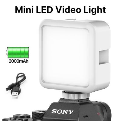 VL49แฟลชวิดีโอไฟ LED ขนาดเล็ก2000Mah CRI 95 + 5500K ถ่ายภาพแบบพกพา Vlogger เติมด้วย Cold Shoe สำหรับกล้อง DSLR