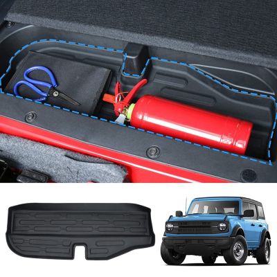 Trunk Lower Storage Mat Storage Compartment Mat for Ford Bronco Accessories 2021 2022 2023 2/4-Door Rear Trunk Mat Cargo Liner Storage Trunk Mat