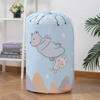 Collapsible Storage Bag Beam Port Transparent Organizer Clothes Cartoon Bear Blanket Baby Toy Basket Container Quilt Travel Bags