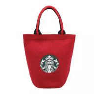 พร้อมส่ง! Starbucksกระเป๋าถือสุภาพสตรีกระเป๋าสำนักงาน Tote Canvas Bagขนาดกว้าง27Xยาว17Xสูง27cm