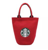 Starbucks Tote Bag Round Canvas กระเป๋าโท้ทสุภาพสตรี ขนาดกว้าง27Xยาว17Xสูง27cm