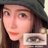 ? สุดปัง มีค่าสายตา ? Wink Mini Ariel Gray Brown บิ๊กอาย สุดปัง คอนแทคเลนส์ รายเดือน มีอย แถมตลับฟรี  เลนส์นิ่ม สวยปังมาก