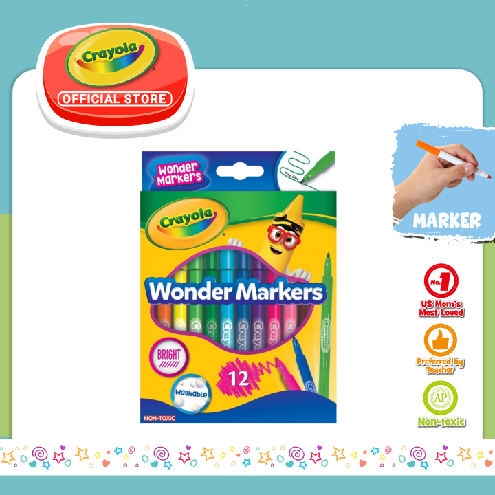 CRAYOLA 12 Colors Wonder Markers Lazada Indonesia