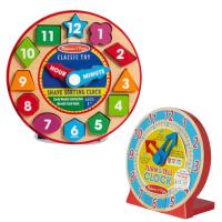 [อานาลอก&amp;ดิจิตอล] นาฬิกาดิจิตอลและอานาลอก Melissa &amp; Doug Turn &amp; Tell Wooden Clock รีวิวดีใน USA  หลากรุ่น 4284/8593 อย่างดีผ่านมาตรฐาน ของเล่น มาลิซ่า 4 ขวบ