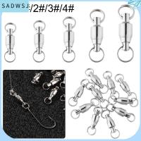 SADWSJ 10PCS ใหม่ สแตนเลส ขนาด 0 # ถึง 4 # ตกปลาหมุนหมุน Connector แบริ่งบาร์เรล Heavy Duty Ball แหวนแข็ง