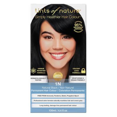 Organic Pavilion Tints of Nature 1N Natural Black - Permanent Hair Colour น้ำยาย้อมผมออร์แกนิค (130ml)