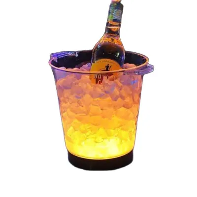 2L 3.5L 4L Ice Bucket LED Light Unbreakable PSABS Creative Bar K Luminous Wine Rack Red Champagne tail Iced Barrel