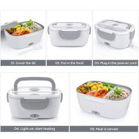 Electric Lunch Box Food Heater Warmer Container Stainless Steel Travel Car Work Heating Bento Box For Car Home