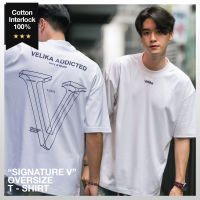 เสื้อ Oversize รุ่น "Signature V" - สี White | Velika