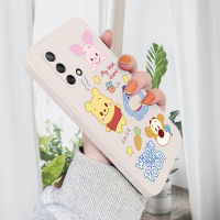 เคสโทรศัพท์สำหรับ OPPO A77S A96 A77 5G A76 A74 OPPO Reno8 Z 5G Reno7 Z 5G กรณีน่ารักการ์ตูนหมีพูห์ลูกสุกรโทรศัพท์กรณีเดิม Pokémon สแควร์ซิลิโคนเหลว Full กล้องกันกระแทกป้องกันกรณี