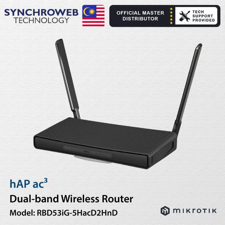 Mikrotik hAP ac3 A wireless dualband router with 5 Gigabit