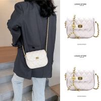 French niche high-end feeling foreign air diamond chain small bag women 2023 new trendy shoulder Messenger 【BYUE】