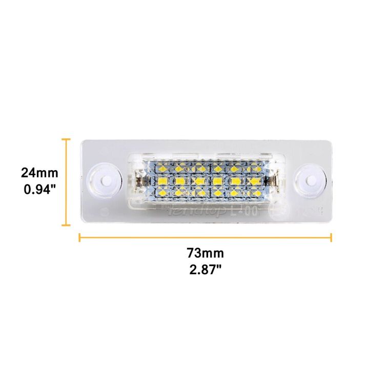 ไฟท้ายรถป้ายทะเบียน-led-2x-เบอร์12v-สำหรับรถโฟล์คสวาเก้น-vw-รถพาสสาทตัวแปรสำหรับ-skoda