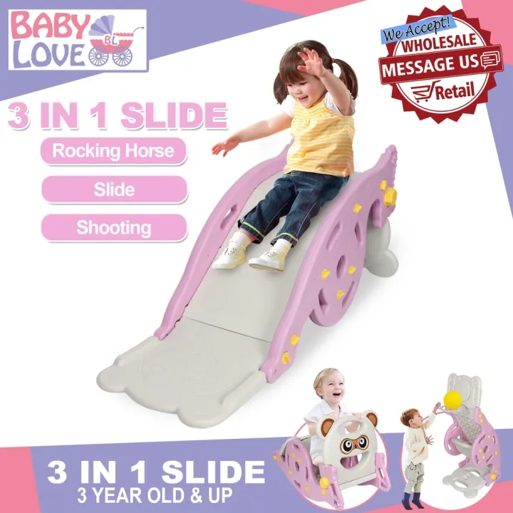 BBA DQT629 Rocker Slide Kids Multifunctional Slide Rocking Horse