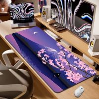 Mouse Pad Japan Sakura Purple Table Mat Mousepad Gamer Cherry Blossom Art Carpet Gaming Keyboard Mouse Mats Accessories Rug XXL