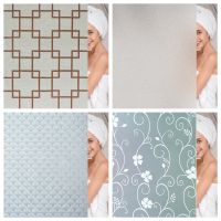 Adhesive Window Film Privacy Frosted Glass Opaque Vinyl Stickers UV Blocking Cover for Insulation