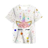 Children Summer Unicorn T-shirt Boys &amp; Girls Cartoon Game Harajuku T-shirts Kids Print T Shirt For Girls Short Sleeve Clothing