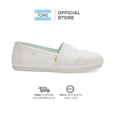 TOMS_ รองเท้าลำลองผู้หญิง แบบสลิปออน (Slip on) รุ่น Ivory Glitter รองเท้าลิขสิทธิ์แท้